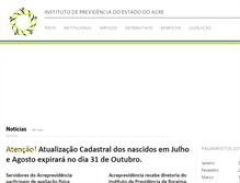 Tablet Screenshot of acreprevidencia.ac.gov.br